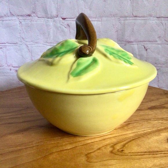 Vintage Belmar California Pear Fruit Ceramic Covered Dish - Picture 2 of 7